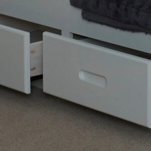Alternative view of Mission White Wooden Storage Bed Frame - 3ft Single
